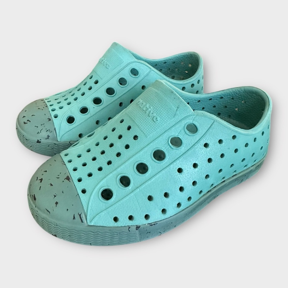 Native Shoes Kids Mint Green Slip-On Sneakers